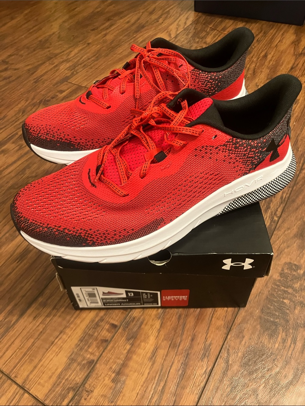 Under Armour Red and Black Men's Running Sneakers
